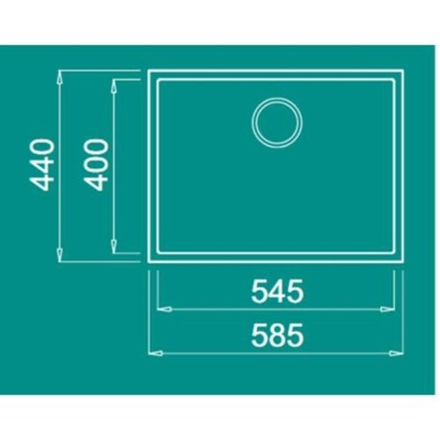 Elleci Quadra 110 Undermount G40 Nero- фото2