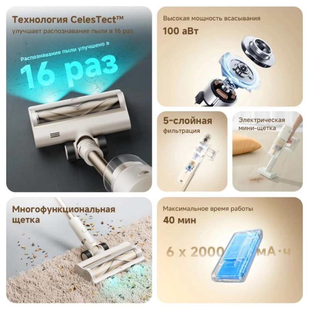 Dreame Cordless Vacuum Cleaner R10s Essential VZV29A (белый)- фото2