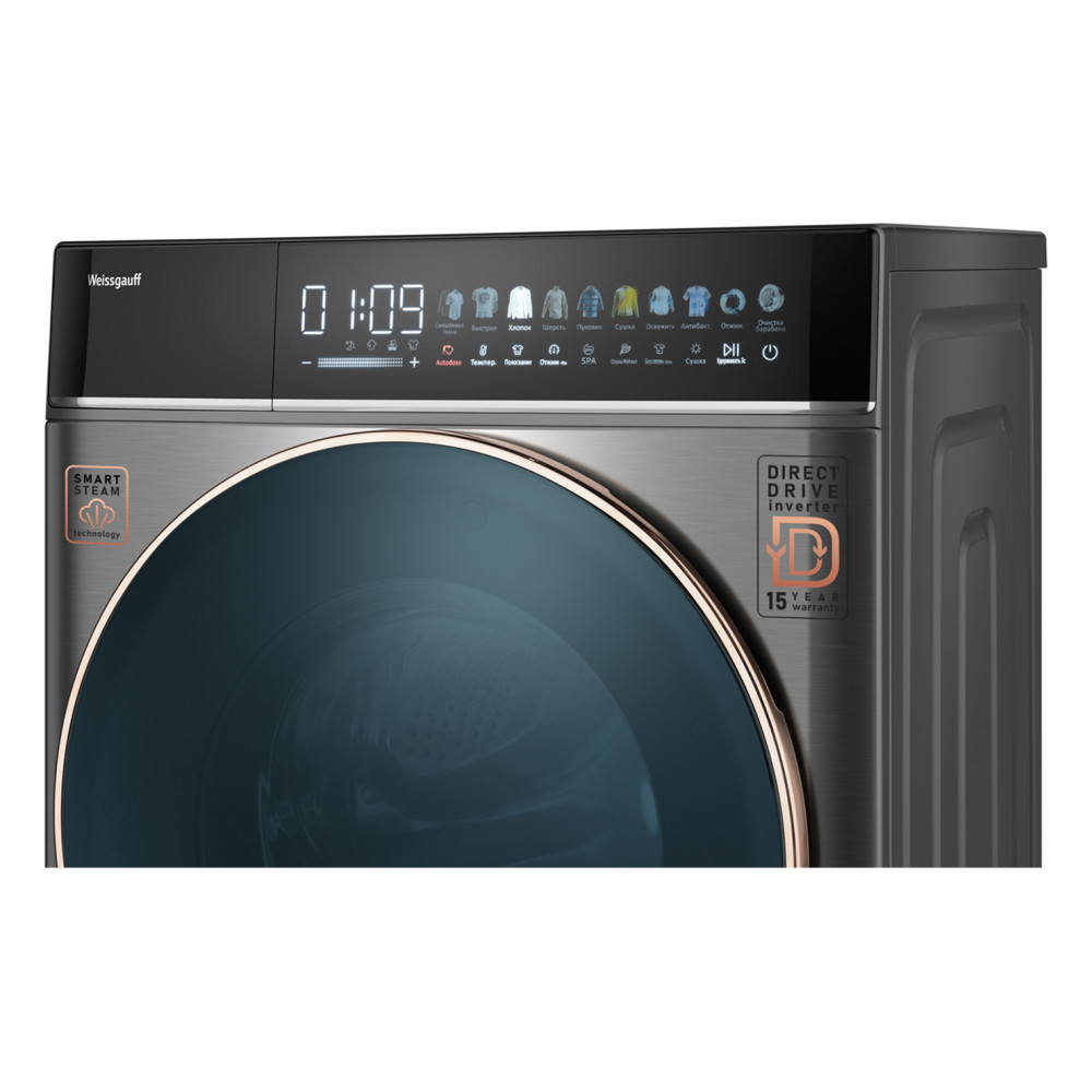 Weissgauff WMD 58411 Direct Drive Inverter Premium Steam Grey- фото2