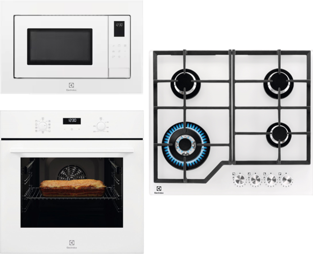 Electrolux EOF5C50BV + LMS4253TMW + KGG64362W- фото