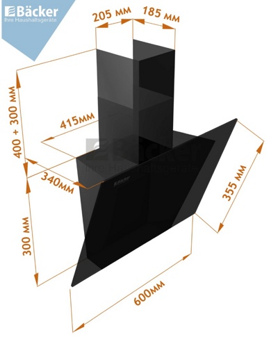 Backer AH60A-G6L200 BK GLASS- фото3