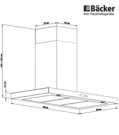 Backer CH90E-MC-L200 Inox BG- фото2