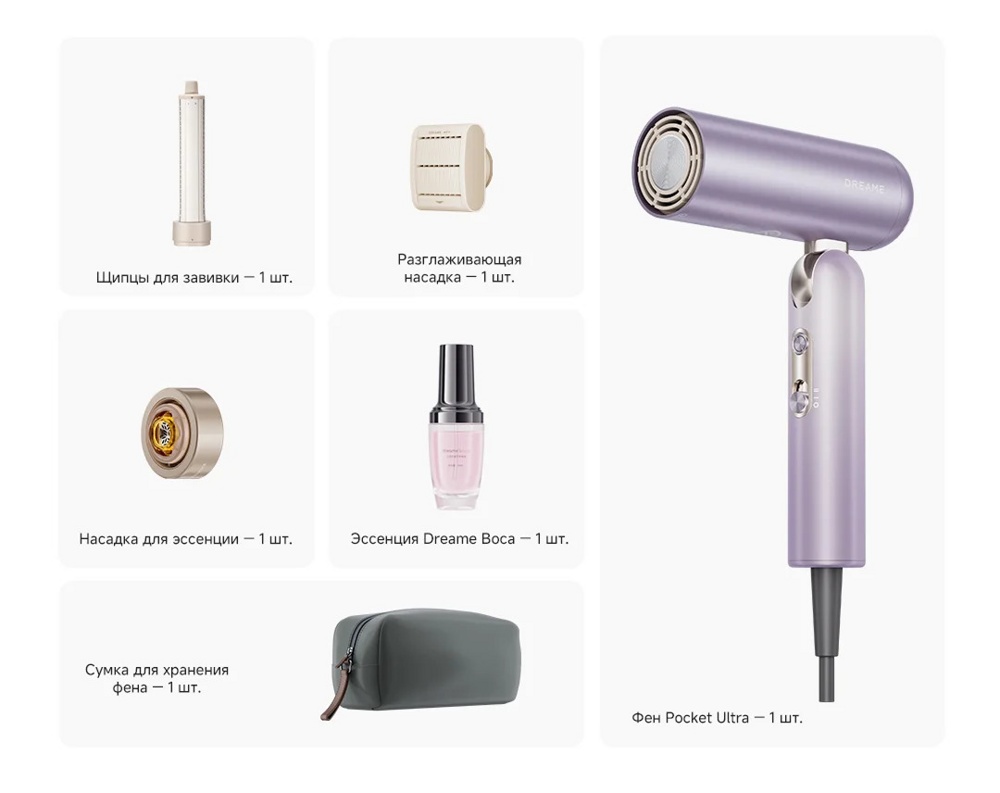 Dreame Нairdryer Pocket Ultra AHD52 (фиолетовый)- фото4