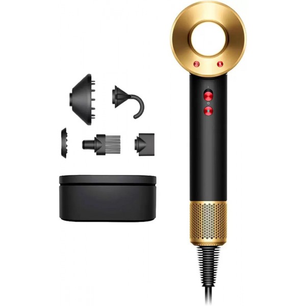 Dyson HD07 Supersonic (черный оникс/золотистый)- фото