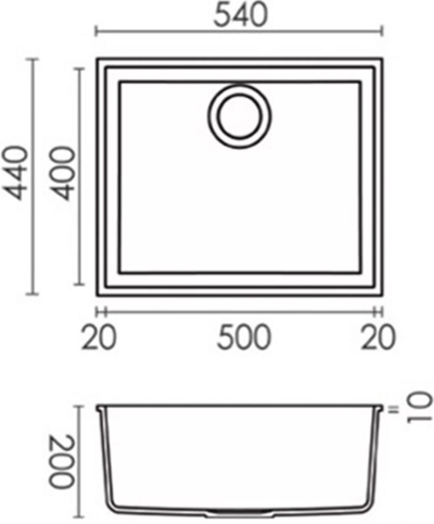 Elleci Quadra 105 Undermount K86 Black- фото2