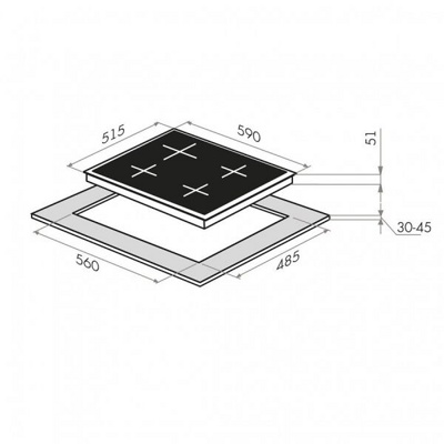 HOMSair HGG646BK- фото2
