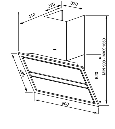 Вытяжка Smeg KCV9BE2- фото2