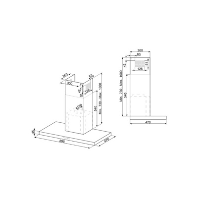 Вытяжка Smeg KICT90BL- фото2