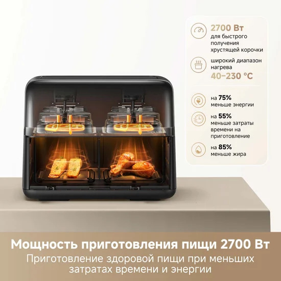 Trouver Air Fryer FD20 Pro AF-5518ATB (чёрный)- фото6