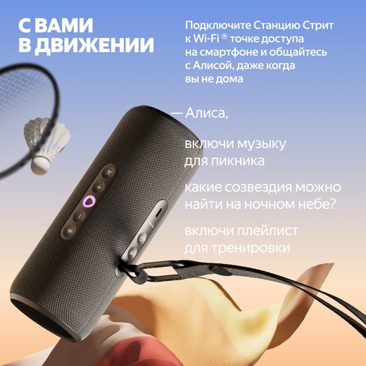 Яндекс Станция Стрит (черный) YNDX-00030BLK- фото5