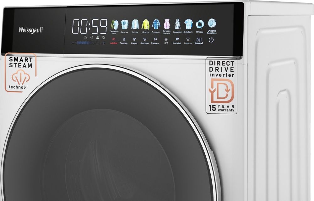 Weissgauff WM58411 Direct Drive Inverter Premium Steam- фото4